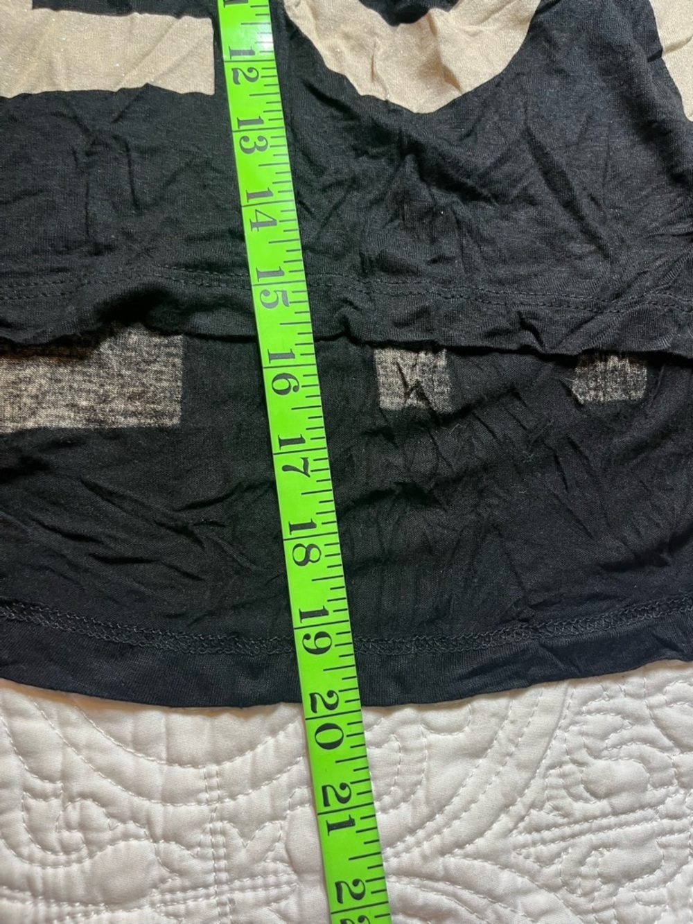 The Classic Black Cropped Tee with White LOVE Graphic - Picture 6 of 6